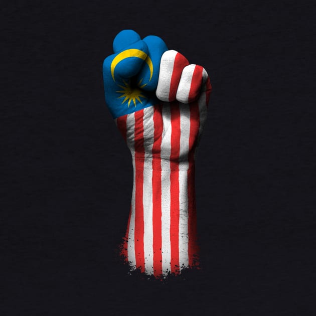 Flag of Malaysia on a Raised Clenched Fist by jeffbartels